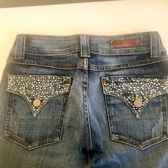 Flying Monkey | Studded Pocket Bootcut Jean - Picture 4 of 6